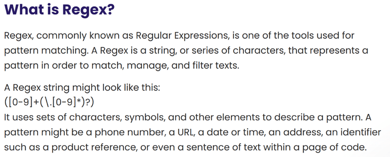 What is Regex