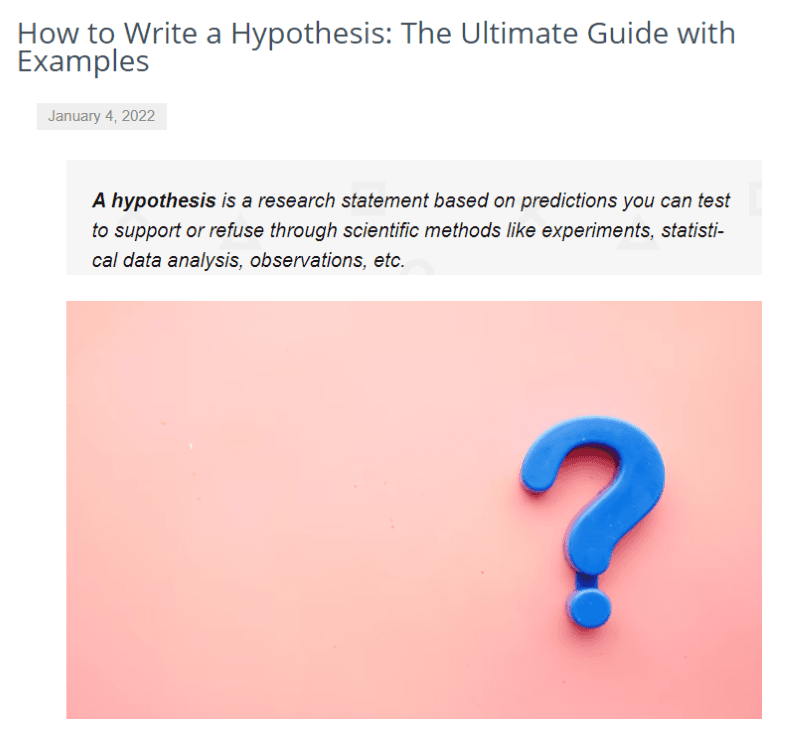 How to Write a Hypothesis: The Ultimate Guide With Examples