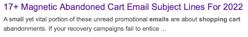 17+ Magnetic Abandoned Cart Email Subject