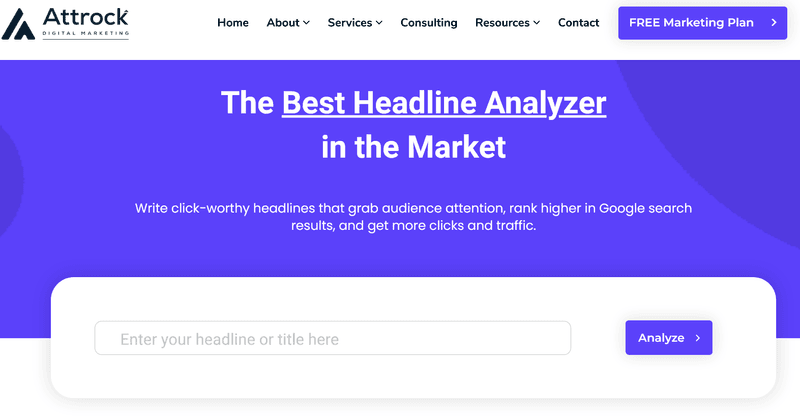Attrock Headline Analyzer