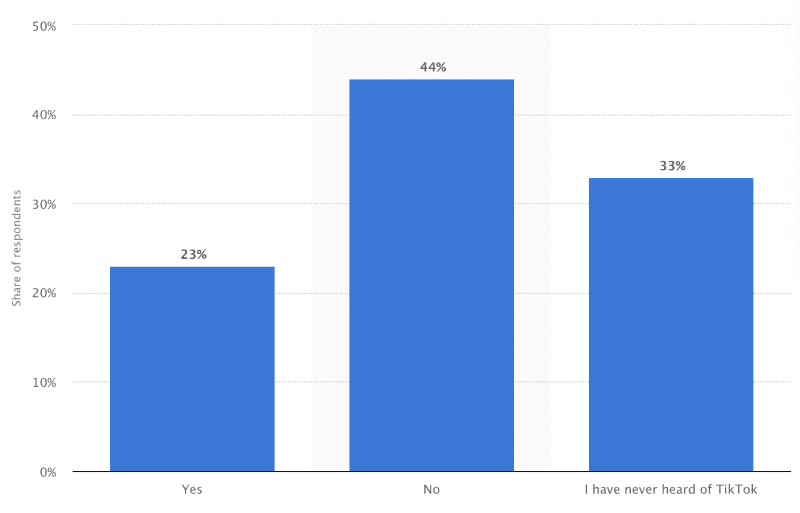 23% Of Internet Users Came Across A TikTok Video