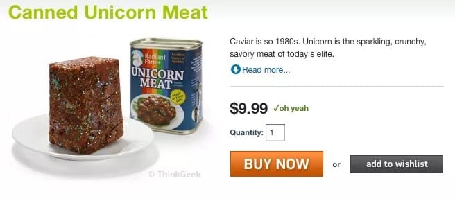 The unicorn meat spoof by ThinkGeek