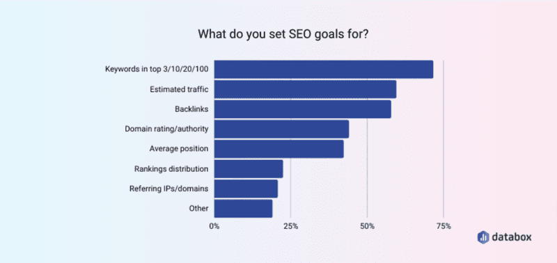 What do you set SEO goals for?