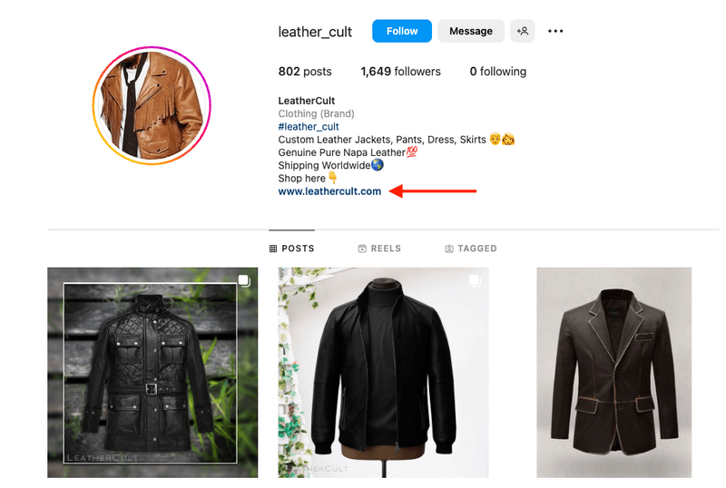 Social Media - Leather Cult profile