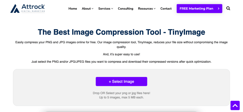 TinyImage - Image Compression Tool By Attrock