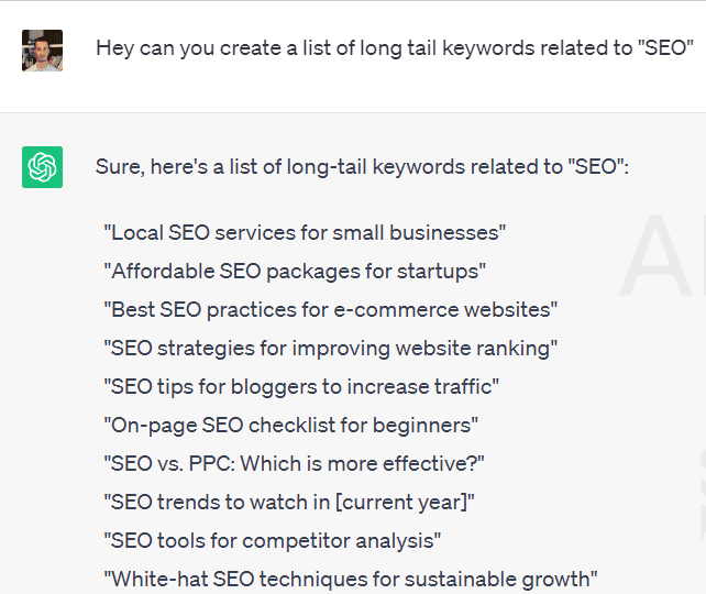 Hey can you create a list of long tail keywords related to SEO