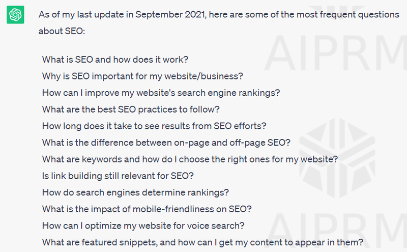 What are the more frequent questions about SEO? 