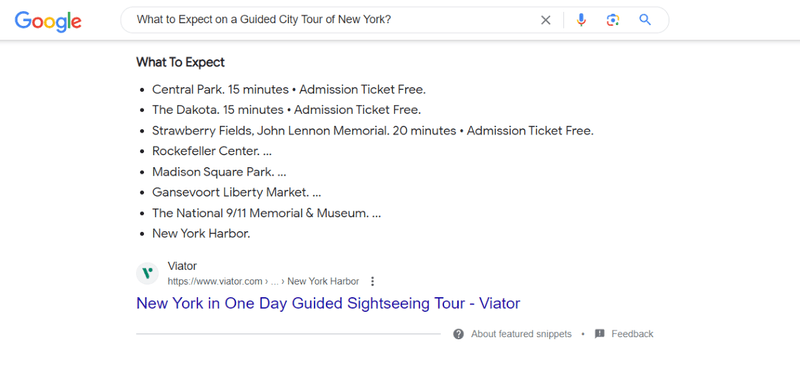 Writing for Featured Snippets