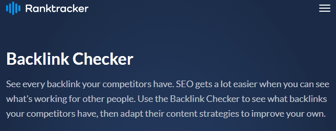 Backlink Checker tool