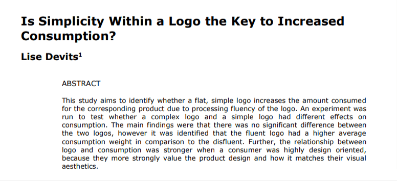 Is Simplicity Withing a Logo the Key to Increased Consumption