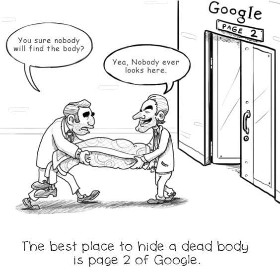 Funny meme on page 2 of Google search