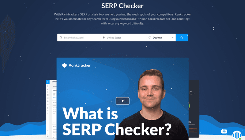 Ranktracker SERP Checker tool