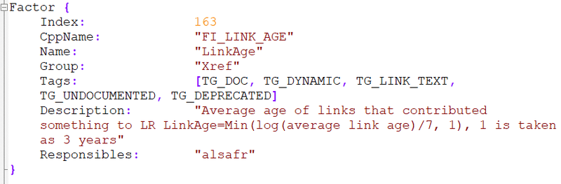 Age of links is a ranking factor.