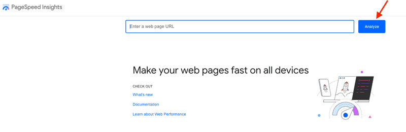 Google’s PageSpeed Insights tool.