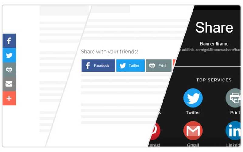 Varianti del widget AddThis