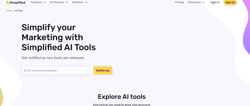 Simplified AI Writer