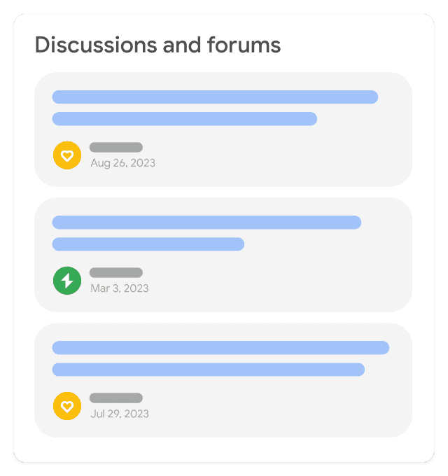 Reddit, Forums, and UGC