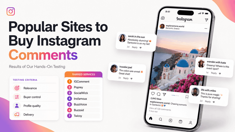Popular Sites to Buy Instagram Comments
