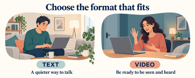 Text and video