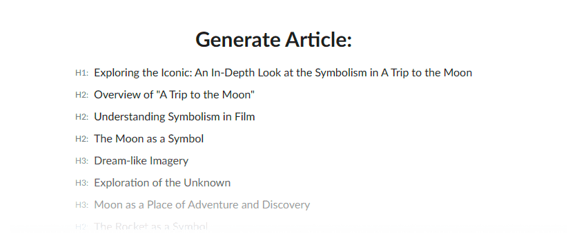 Pick a subject, then generate an article outline 🧙‍♂️