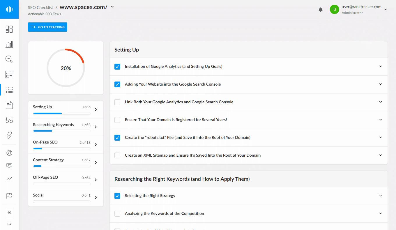 Optimizar su sitio para el SEO no tiene por qué ser complicado. La lista de comprobación de SEO te guía paso a paso por el proceso, para que estés listo para escalar en los rankings de los motores de búsqueda.